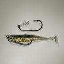 BLACK BACK GOLD/COMBO - 3" Paddletail Soft Plastic GLASS MINNOW/Shad (qty 40) + 2/0 Rigging Kit (qty 5) COMBO PACK.  FREE SHIPPING.