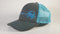 (3 Colors) BLUE CRAB - KC Caps KC8400 Adult Pro Style Trucker Cap with Neon Mesh - (FREE DELIVERY)