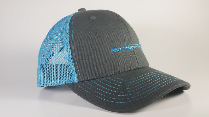 (3 Colors) BLUE CRAB - KC Caps KC8400 Adult Pro Style Trucker Cap with Neon Mesh - (FREE DELIVERY)