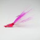 (PINK/WHITE) BONEFISH BUCKTAIL (30° ANGLED) - 1/8 oz - 3, 5, or 10 pack.  FREE SHIPPING