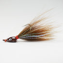 (BROWN) BONEFISH BUCKTAIL (30° ANGLED) - 1/8 oz - 3, 5, or 10 pack.  FREE SHIPPING