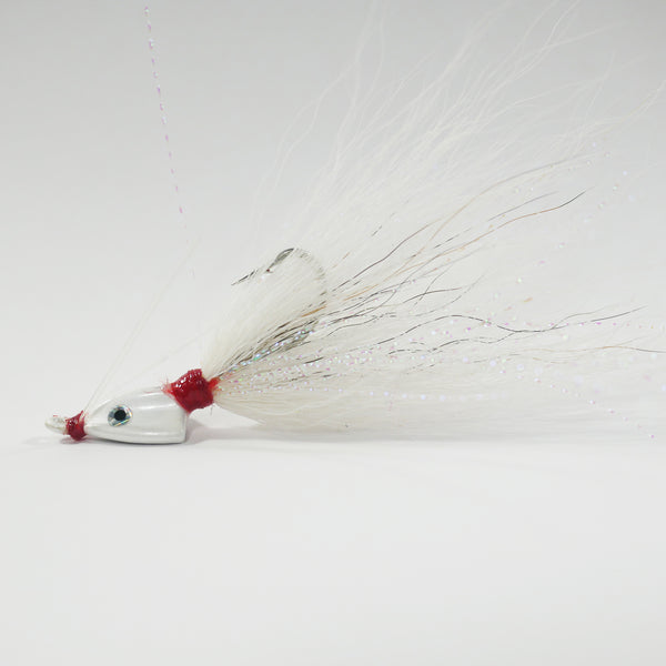 WHITE) BONEFISH BUCKTAIL (30° ANGLED) - 1/4 oz