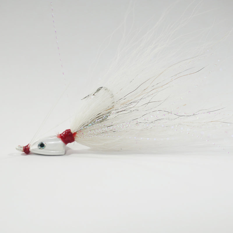 (WHITE) BONEFISH BUCKTAIL (30° ANGLED) - 1/4 oz