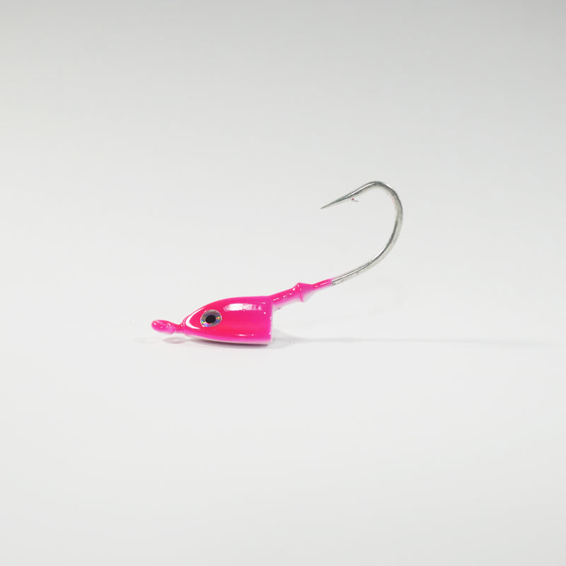 (PINK) BONEFISH JIGHEAD (30° ANGLED) - 1/4 oz - 3, 5, or 10 pack.  FREE SHIPPING