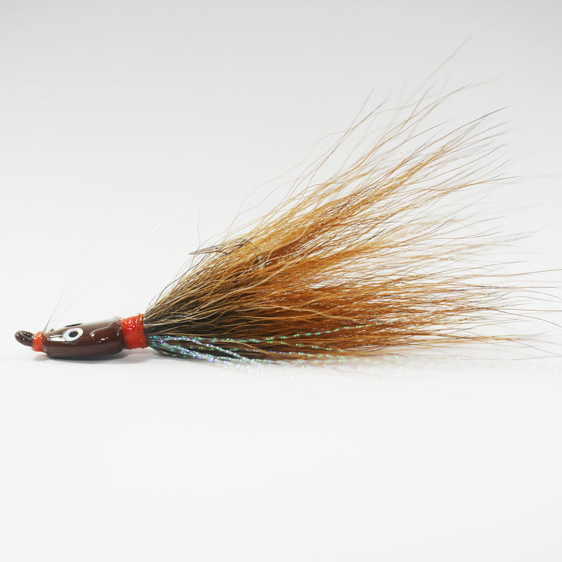 (BROWN) BONEFISH BUCKTAIL (STRAIGHT) - 1/4 oz - 3, 5, or 10 pack.  FREE SHIPPING