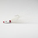 (WHITE) BONEFISH BUCKTAIL (STRAIGHT) - 1/8 oz - 3, 5, or 10 pack.  FREE SHIPPING