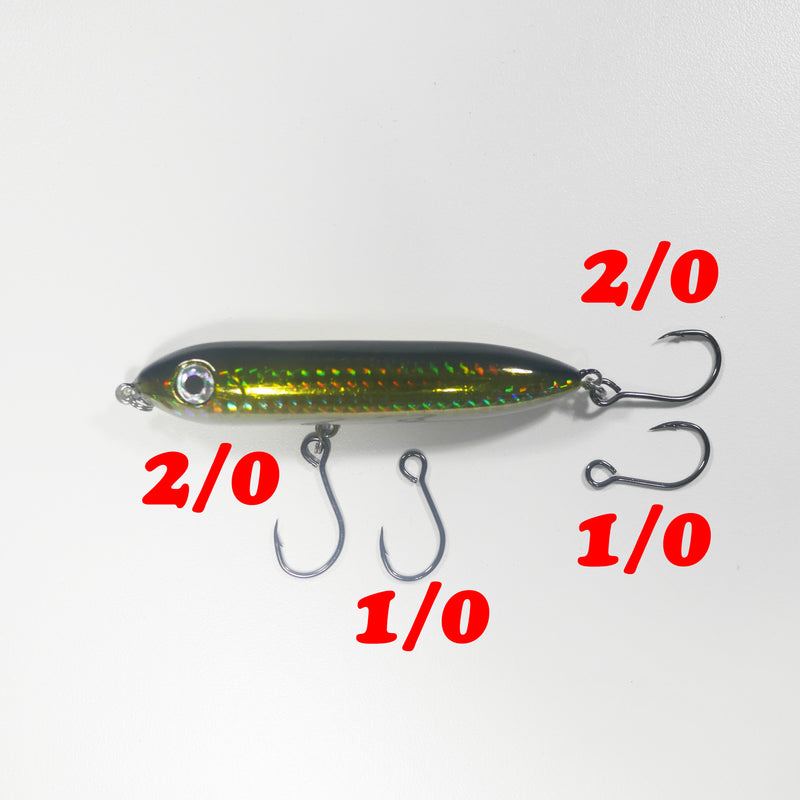 2/0 Inline Hooks for Treble Hook Replacement