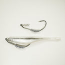 (Weighted Hook) 4" Fluke Soft Plastic - GLITTER BACK SHAD - 5 Rigs+20 pack - FREE SHIPPING