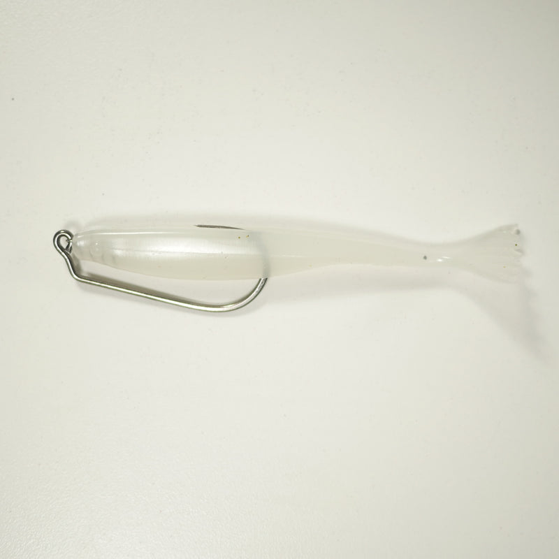 4/0 2X STRONG RIGGING KIT (Qty 5) SHMINNOW (Shrimp/Minnow) 4" Soft Plastic Shrimp/Fluke (Qty 20) - GLOW
