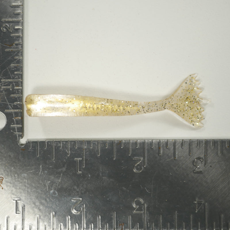 1/8 oz - 3/0 FISH HEAD JIGHEAD (qty 5) + AATB / Esky 3" Soft Plastic Shrimp (qty 25) - GOLD