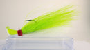 Sample Pack (2 or 4 each color) - 1/2 oz Bucktail Jig - Cobra Jighead 2X Strong Mustad Hook (White, Pink, Chartreuse)