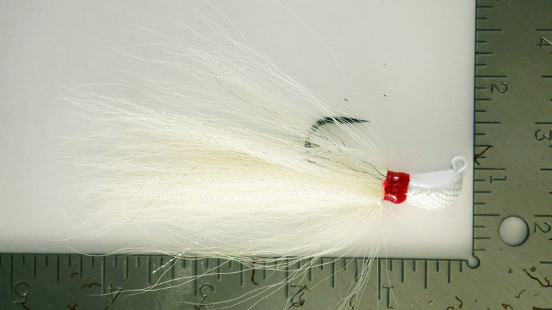Sample Pack (2 or 4 each color) - 1/2 oz Bucktail Jig - Cobra Jighead 2X Strong Mustad Hook (White, Brown, Pink, Chartreuse)
