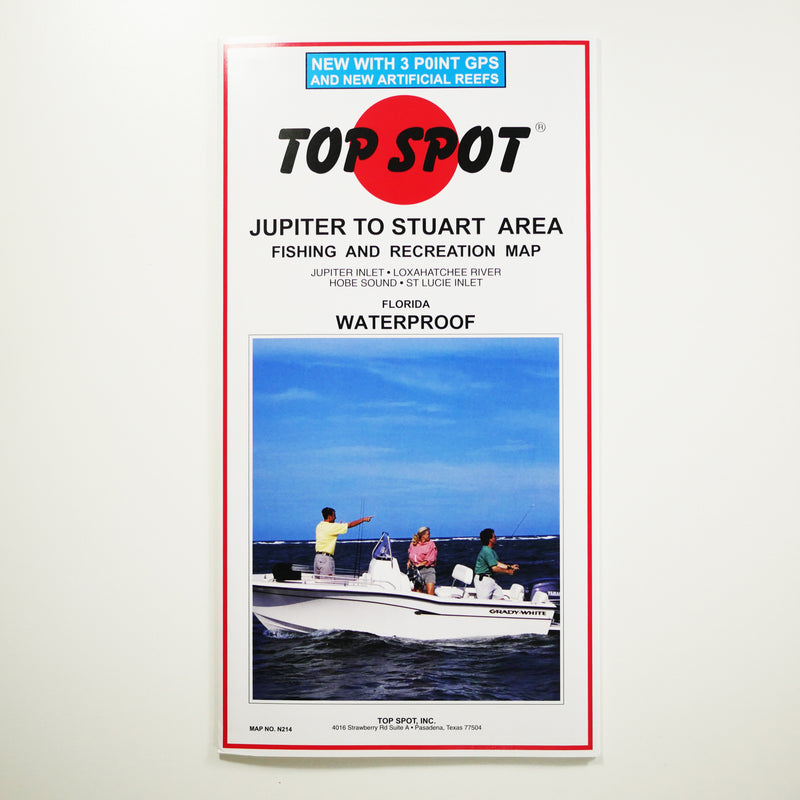 N214 - JUPITER TO STEWART - Top Spot Fishing Maps - FREE SHIPPING