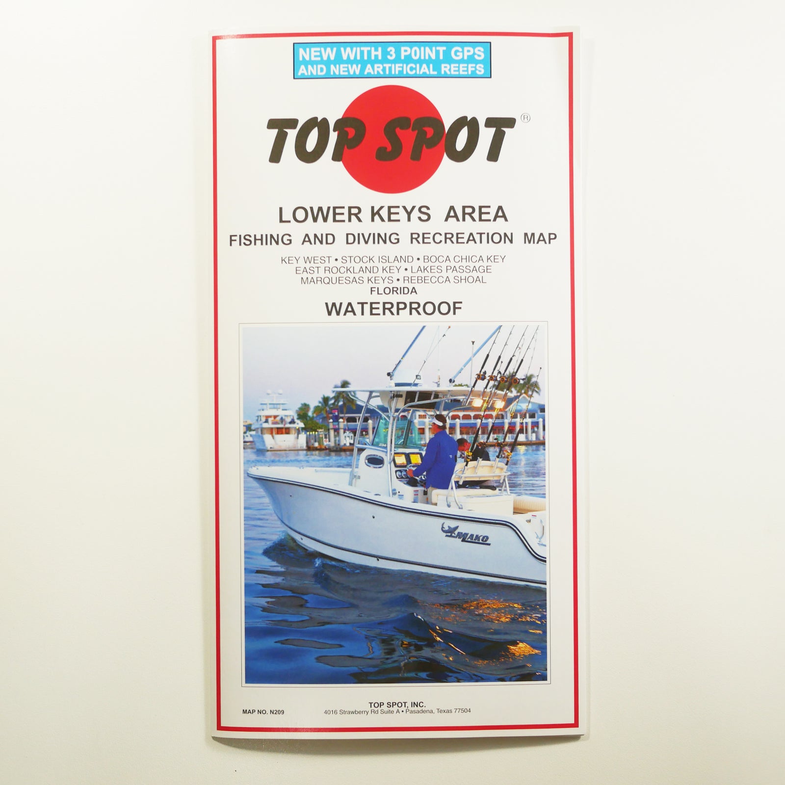 N209 LOWER KEYS Top Spot Fishing Maps FREE SHIPPING All About