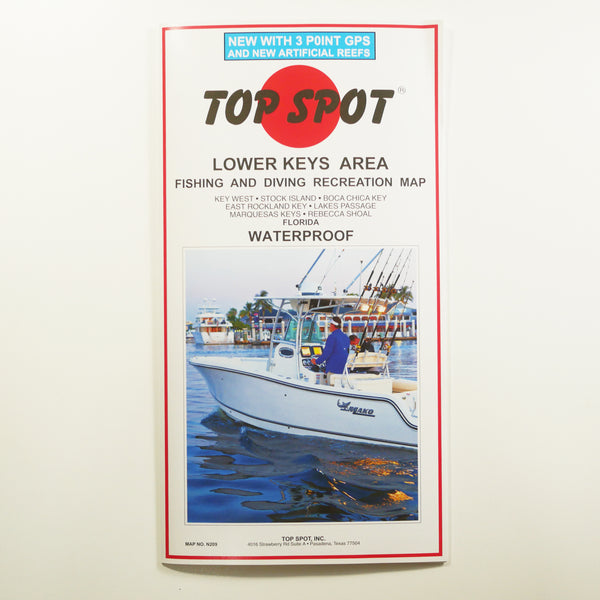 N209 - LOWER KEYS - Top Spot Fishing Maps - FREE SHIPPING