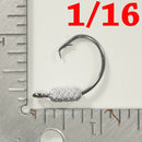 MIXED WEIGHT (1/32, 1/16, 1/8 OZ). - 4/0 Weighted Circle Hook Jig - FREE SHIPPING