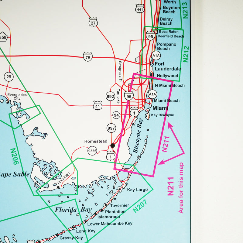 N211 - MIAMI - Top Spot Fishing Maps - FREE SHIPPING