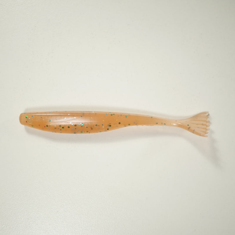 SHMINNOW (Shrimp/Minnow) 4 Soft Plastic Shrimp/Fluke - GOLD – All About  The Bait