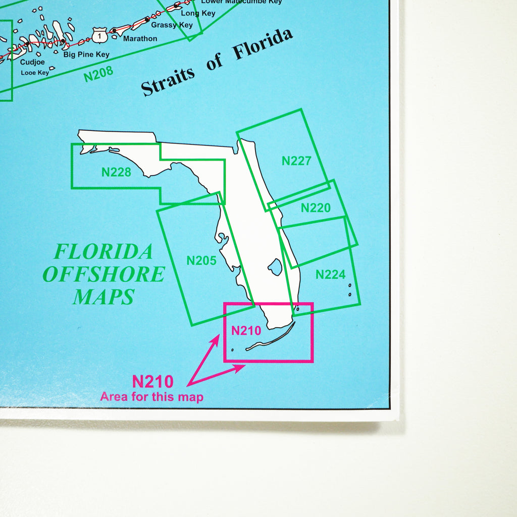 N210 - SOUTH FLORIDA OFFSHORE - Top Spot Fishing Maps - FREE SHIPPING ...