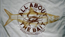 Blue Crab/Tarpon Short Sleeve T-shirt - Sand Color - 100% Combed Ringed-Spun Fine Jersey Cotton (FREE SHIPPING)