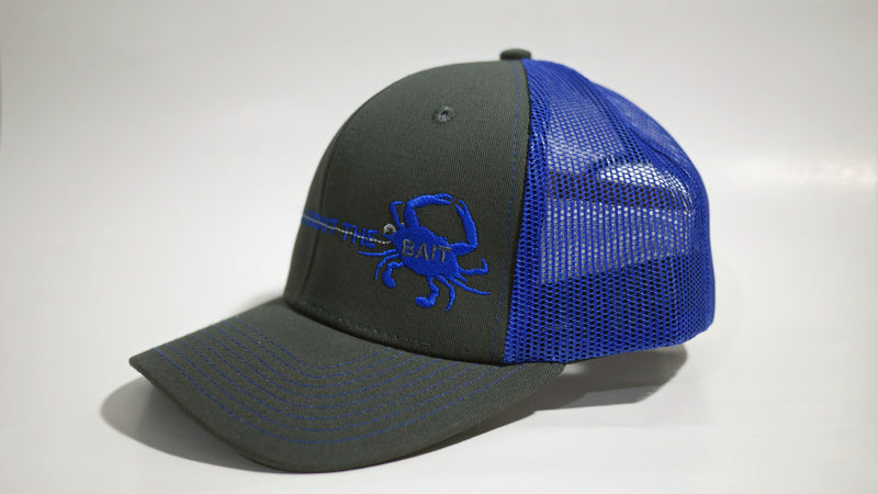 (3 Colors) BLUE CRAB - KC Caps KC8400 Adult Pro Style Trucker Cap with Neon Mesh - (FREE DELIVERY)