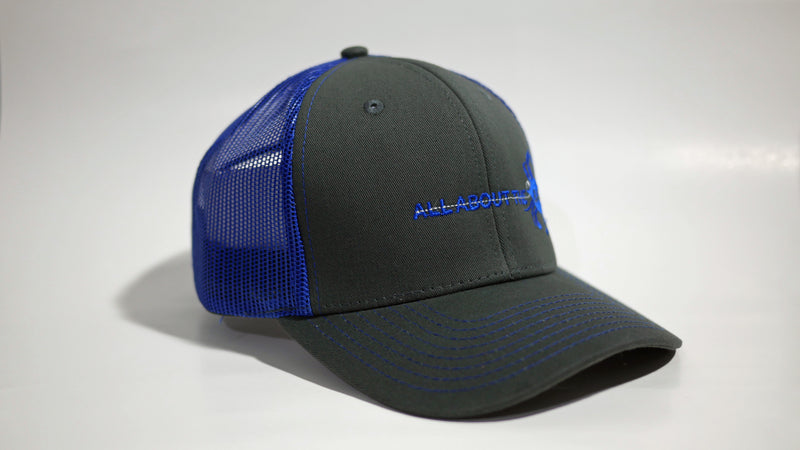 (3 Colors) BLUE CRAB - KC Caps KC8400 Adult Pro Style Trucker Cap with Neon Mesh - (FREE DELIVERY)