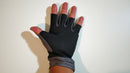 Large Fishing Gloves / Sun Gloves - Light Weight - Dark Gray w/ Light Rubberized Palm - FREE SHIPPING