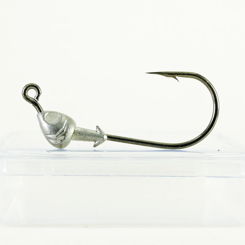 1/8 oz - 3/0 FISH HEAD JIGHEAD (qty 5) + AATB / Esky 3" Soft Plastic Shrimp (qty 25) - PINK