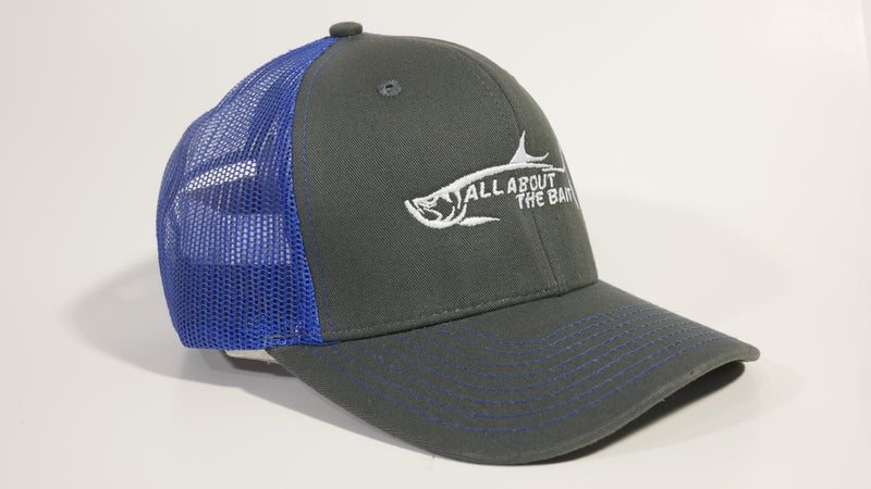 (3 Colors) ALL ABOUT THE BAIT TARPON - KC Caps KC8400 Adult Pro Style Trucker Cap with Neon Mesh - (FREE DELIVERY)