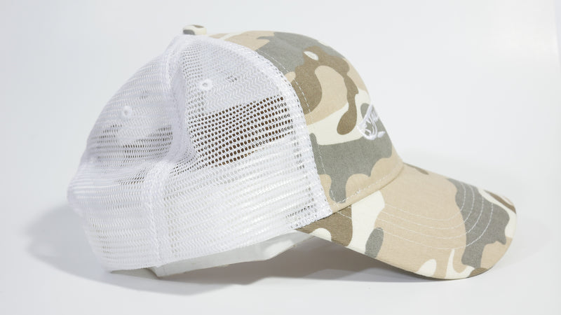 (3 Colors) ALL ABOUT THE BAIT TARPON - KC Caps KC7040 Fashion Camo Mesh Trucker Cap (FREE DELIVERY)
