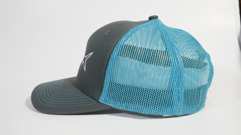 (3 Colors) ALL ABOUT THE BAIT TARPON - KC Caps KC8400 Adult Pro Style Trucker Cap with Neon Mesh - (FREE DELIVERY)