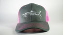 (3 Colors) ALL ABOUT THE BAIT TARPON - KC Caps KC8400 Adult Pro Style Trucker Cap with Neon Mesh - (FREE DELIVERY)