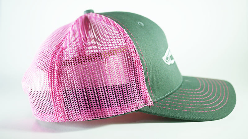 (3 Colors) ALL ABOUT THE BAIT TARPON - KC Caps KC8400 Adult Pro Style Trucker Cap with Neon Mesh - (FREE DELIVERY)