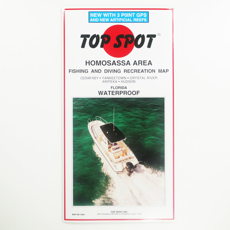 N201 - HOMOSASSA AREA - Top Spot Fishing Maps - FREE SHIPPING – All About  The Bait