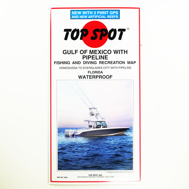 N205 - GULF OF MEXICO WITH PIPELINE - Top Spot Fishing Maps - FREE