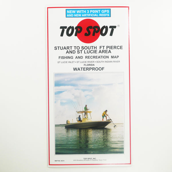N215 - STUART TO SOUTH FT PIERCE AND ST LUCIE AREA - Top Spot Fishing Maps - FREE SHIPPING