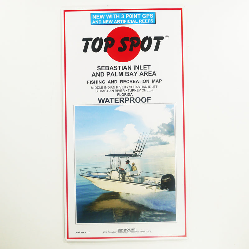 N217 SEBASTIAN INLET AND PALM BAY AREA - Top Spot Fishing Maps - FREE SHIPPING