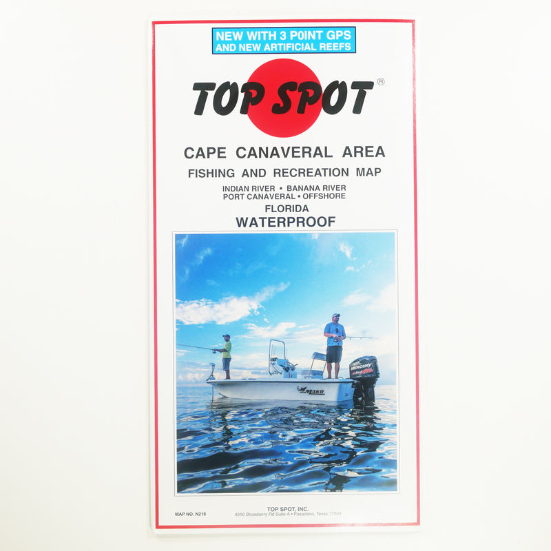 N218 CAPE CANAVERAL AREA - Top Spot Fishing Maps - FREE SHIPPING – All  About The Bait