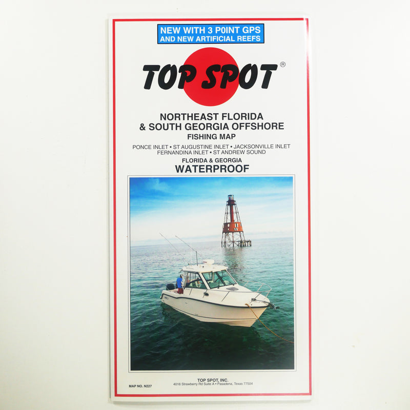 N227 NORTHEAST FLORIDA & SOUTH GEORGIA OFFSHORE - Top Spot Fishing Map –  All About The Bait