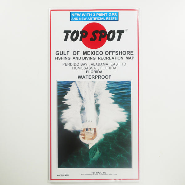 (NEW VERSION BEING UPDATED CURRENTLY) N228 GULF OF MEXICO OFFSHORE - Top Spot Fishing Maps - FREE SHIPPING