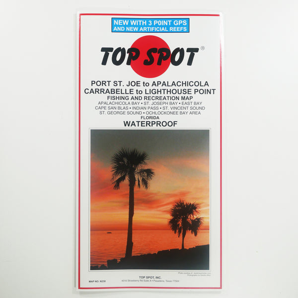 N230 PORT ST. JOE TO APALACHICOLA CARRABELLE TO LIGHTHOUSE POINT - Top Spot Fishing Maps - FREE SHIPPING