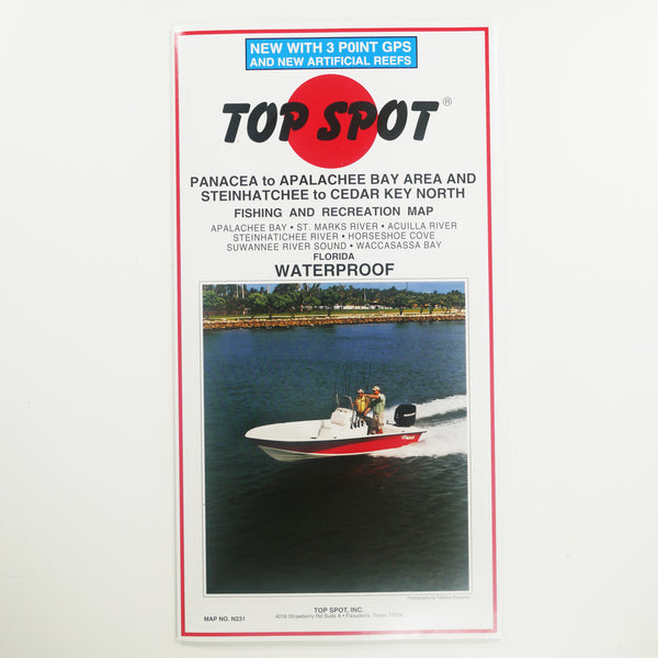 N231 PANACEA TO APALACHEE BAY AREA AND STEINHATCHEE TO CEDAR KEY NORTH - Top Spot Fishing Maps - FREE SHIPPING