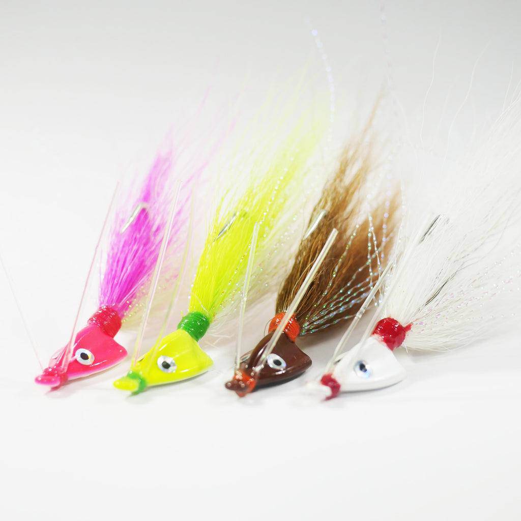 bone fish lures SAMPLE PACK) BONEFISH BUCKTAIL (30° ANGLED) - 1/8 oz