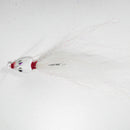 (WHITE) BONEFISH BUCKTAIL (STRAIGHT) - 1/8 oz - 3, 5, or 10 pack.  FREE SHIPPING