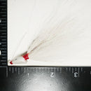 (WHITE) BONEFISH BUCKTAIL (30° ANGLED) - 1/4 oz - 3, 5, or 10 pack.  FREE SHIPPING
