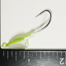 (CHARTREUSE) BONEFISH JIGHEAD (30° ANGLED) - 1/4 oz - 3, 5, or 10 pack.  FREE SHIPPING