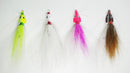 (WHITE) BONEFISH BUCKTAIL (30° ANGLED) - 1/4 oz - 3, 5, or 10 pack.  FREE SHIPPING