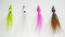 (CHARTREUSE/WHITE) BONEFISH BUCKTAIL (STRAIGHT) - 1/4 oz - 3, 5, or 10 pack.  FREE SHIPPING