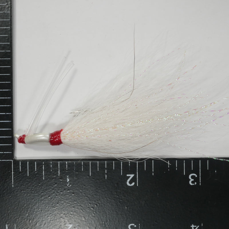 (WHITE) BONEFISH BUCKTAIL (STRAIGHT) - 1/8 oz - 3, 5, or 10 pack.  FREE SHIPPING