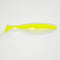 Paddletail Soft Plastic Finger Mullet - PEARL w/ CHARTREUSE v2 - 10 or 20 pack.  FREE SHIPPING.